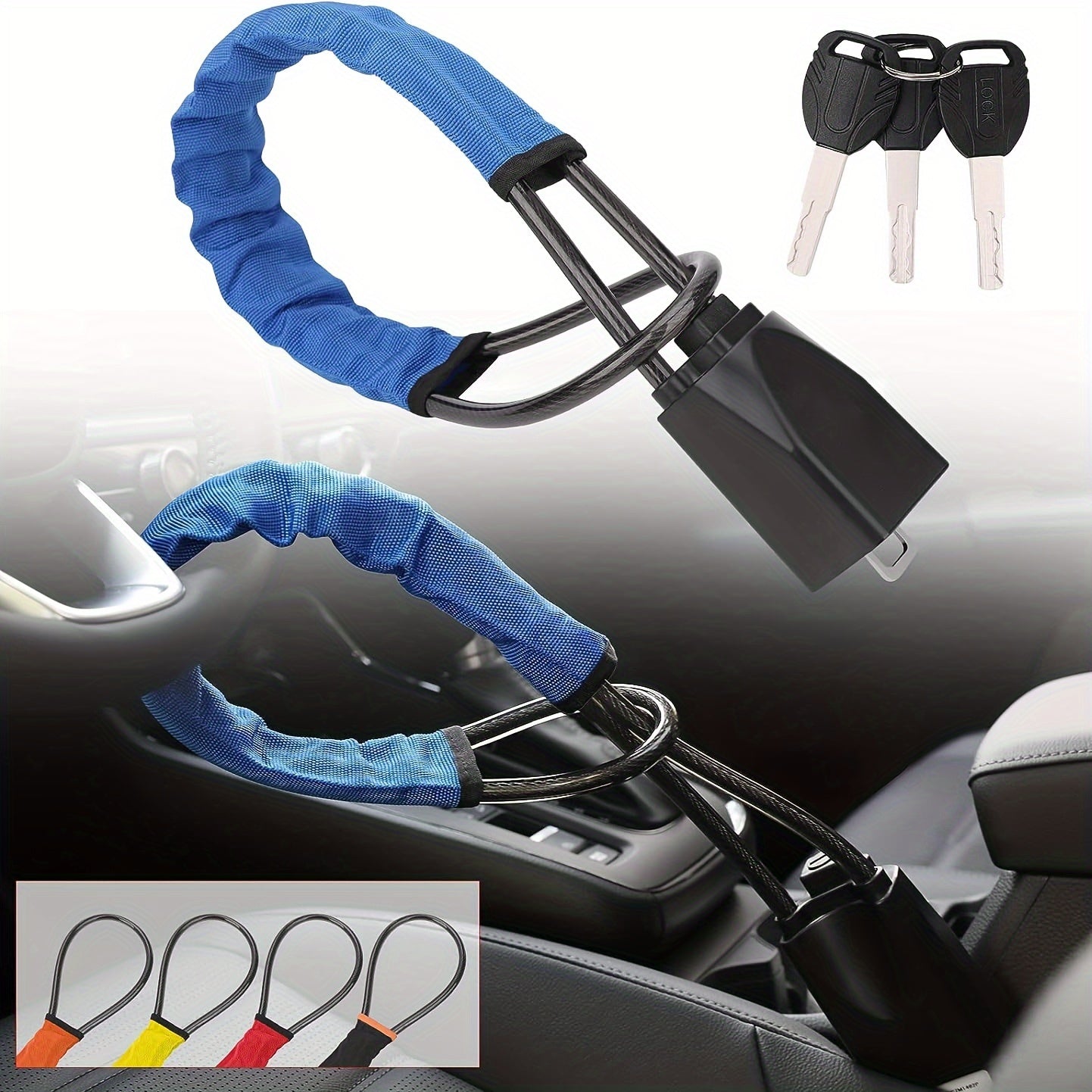 Antivol de volant SteerLock X 2.0 livré avec 3 clés de sécurité