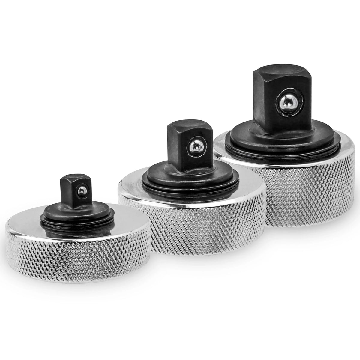 Jeu de 3 cliquets paume 1/4, 3/8 et 1/2 pouce, inclus dans l'offre avec cliquets